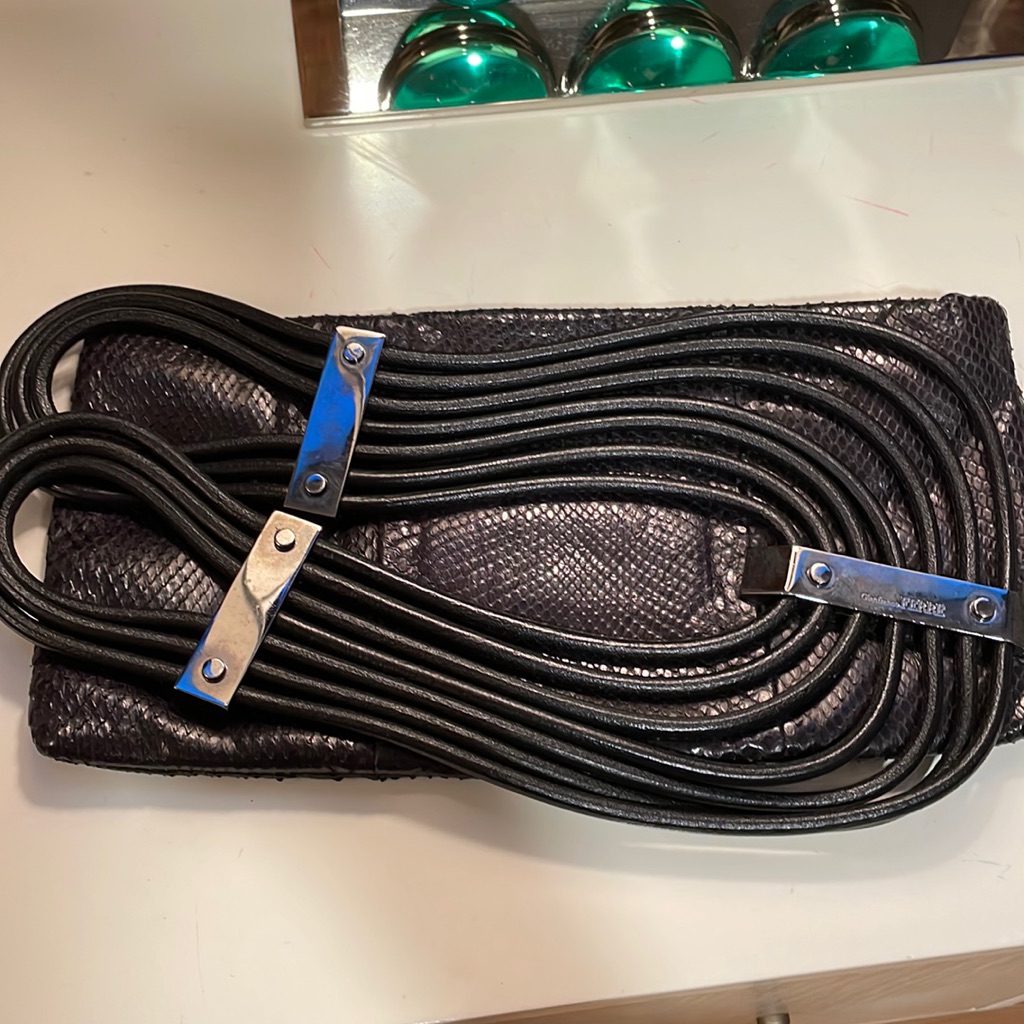 Gianfranco Ferre Python Clutch
